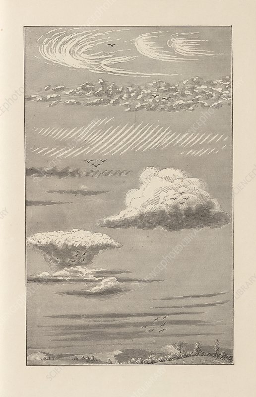 C0225708 Cloud types 19th century artwork